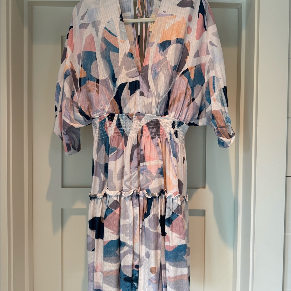 Lovestitch Multicolor Abstract Long Sleeve Dress